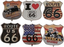 Route 66 Magnets - 6 Styles Per Pack