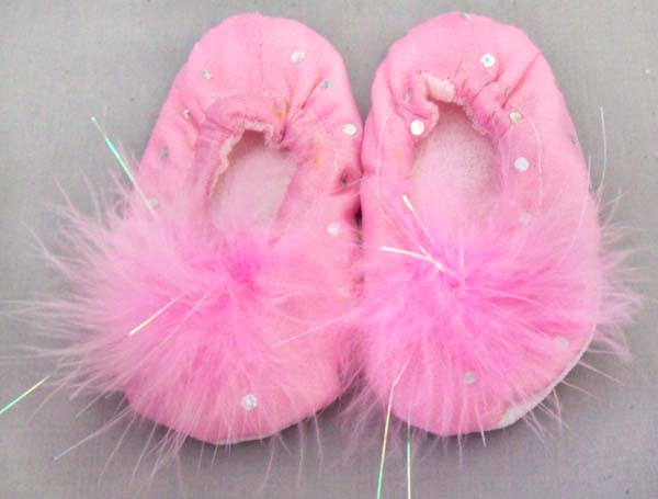 Dance Wear - Ballerina SLIPPERS  With Silver Dots ( CBS27605S-Pnk