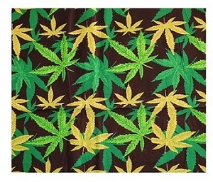 Marijuana Weed Pot COTTON Bandannas - 21 Inches Square