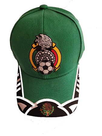 Mexico SOCCER Embroidered Baseball Cap - Green Color