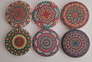 Aztec Prints Compact Folding MIRRORs Cosmetics  Accessories