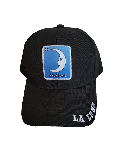 La Luna Loteria Embroidered & Printed BASEBALL CAP - Black