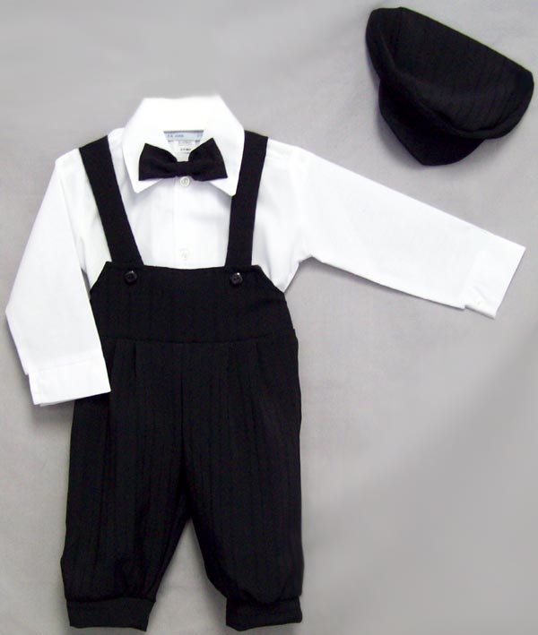 Boys 4Pc Black Knicker Set - Sizes: 9 Thru 24 Mos.