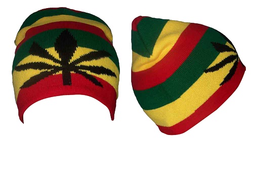 Weed Marijuana Reggae Rasta Winter CAPS - Beanies
