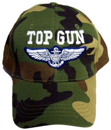 Top GUN Military  Baseball CAPs  Embroidered - Green Camo