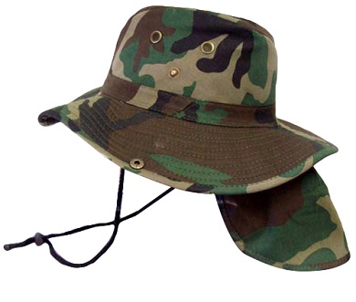 Safari Fishing Hiking Snap Brim Army Military Neck Cover HATs