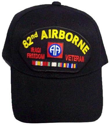82nd Airborne - Iraqi Freedom Embroidered Military BASEBALL Caps
