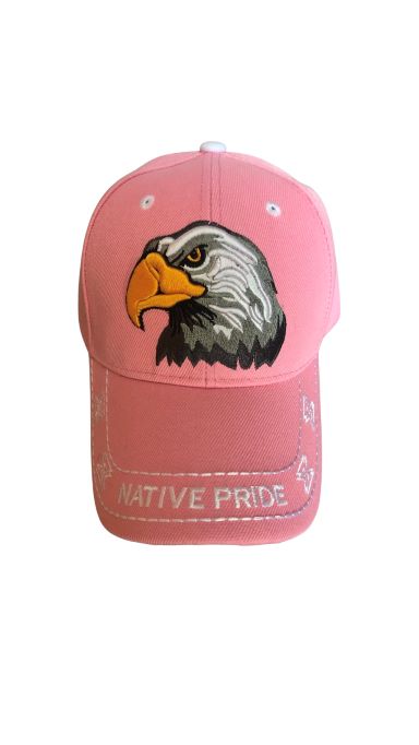 Eagle Native Pride Baseball Cap Embroidered - Pink Color