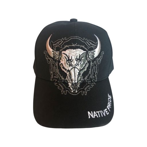 Bullhead  Native Pride Embroidered BASEBALL Caps - Black Color