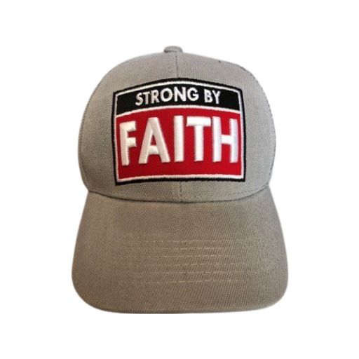 Strong By Faith Christian BASEBALL Cap - Khaki Color