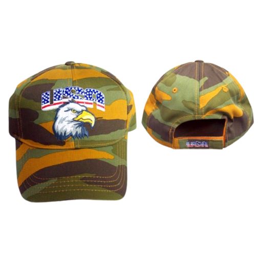 ''USA''  EAGLE   Baseball Caps Embroidered - Green Camo