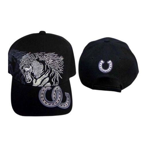 Horse &  Horse SHOES .......  Silver Embroidered Caps