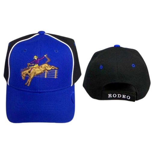 Rodeo Embroidered CAPS ........  Cowboy Jumping Fence