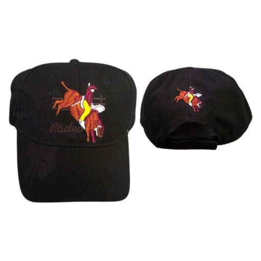 Rodeo Embroidered BASEBALL Caps With Shadow - Cow Boy