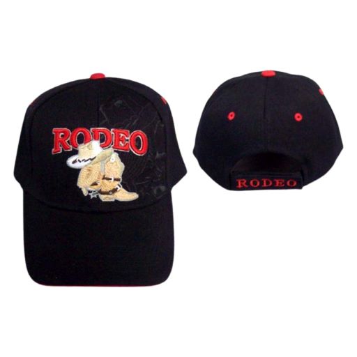 BOOT & Hat  ''Rodeo'' Embroidered Caps With Shadow