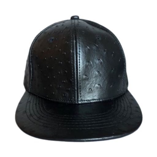 Faux Leather BASEBALL CAPs For Adults - Black Color