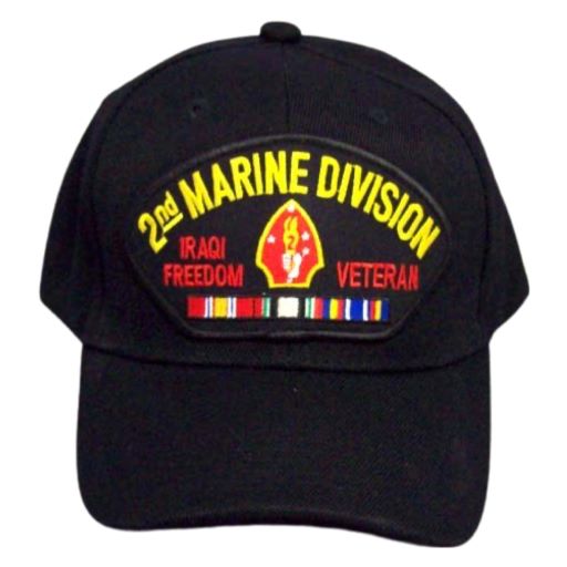 Embroidered Military CAPS ... 2nd Marine Division - Iraqi Veteran