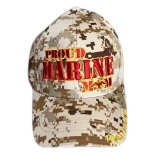 Proud Marine Embroidered Military BASEBALL Caps - Camo Color