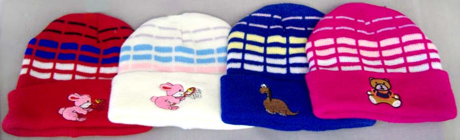 Kids Embroidered Winter CAPS - Beanies - Baby Beanies  (# WH3206)
