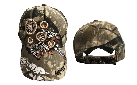 Dream Catcher Native Pride Embroidered BASEBALL CAPs - Camo