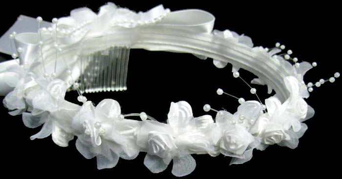 HAIR ACCESSORIES Embellished Crown For Girls - White Color