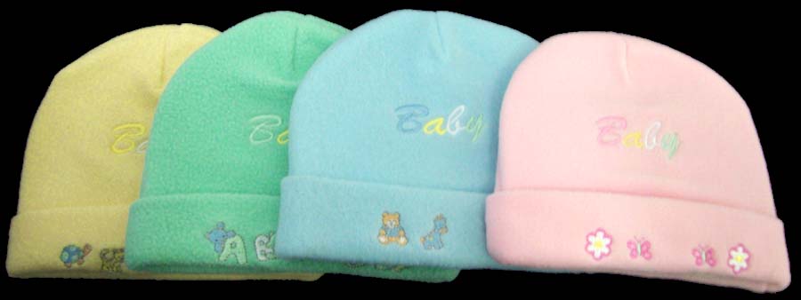 Embroidered Winter Caps -  Baby Beanies - Bonnets For NEW Borns