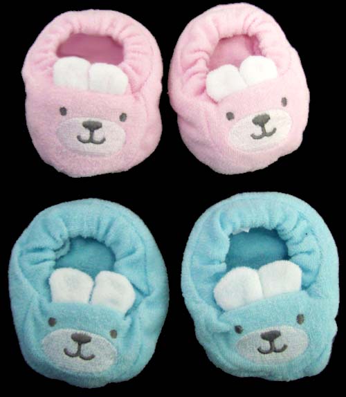 Soft Booties For NEW Borns - Bear Design   ( # 60147)