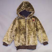 Girls Embellished  Fur-Like  JACKETs  (Sizes: 2-7)