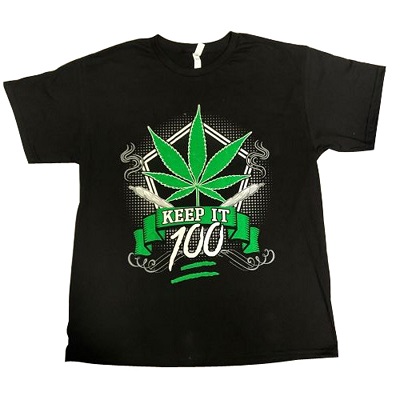 Keep It 100  Marijuana Weed Pot Cannabis  T-Shirts