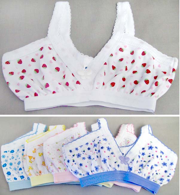 Girls Trainer BRA Tops In Prints - Sizes: 8-12  ( # 8004)