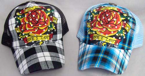 Sequined & Embroidered Baseball Cap - To THE ONE I Love