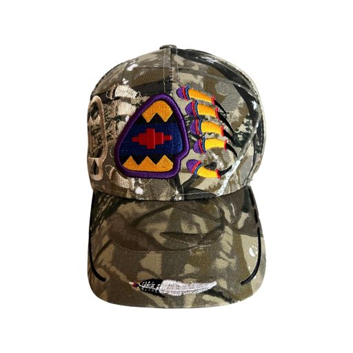 Bear Claw Native Pride  Embroidered BASEBALL Caps  -Camo Color