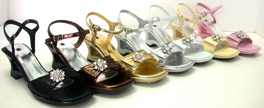 Girls Jewelled  Party SHOES  - Champagne Color. Sizes: 9-4