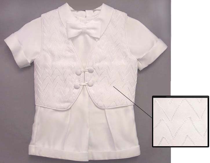 Boys Formal White SHORT Set - (Sizes: 9 -24 Mos)