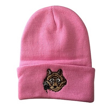 Wolf Native PRIDE Beanies Embroidered  - Pink Color