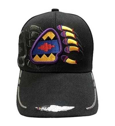 Bear Claw Native Pride  Embroidered BASEBALL Caps  Black Color