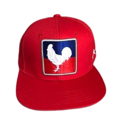 Rooster Digitally Embroidered  BASEBALL Caps - Red Color