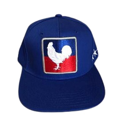 Rooster Digitally Embroidered Camo BASEBALL Caps - Blue Color