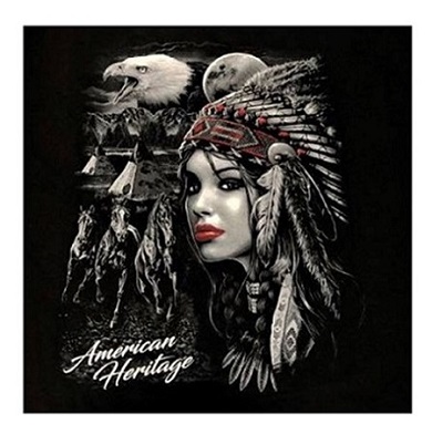 American Heritage Native Pride US Screen Printed T-SHIRTS