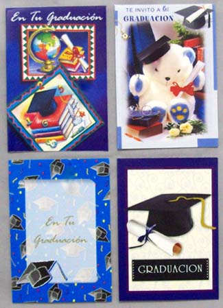 8Pc Pack Invitation Cards  - Graduation  (Spanish)