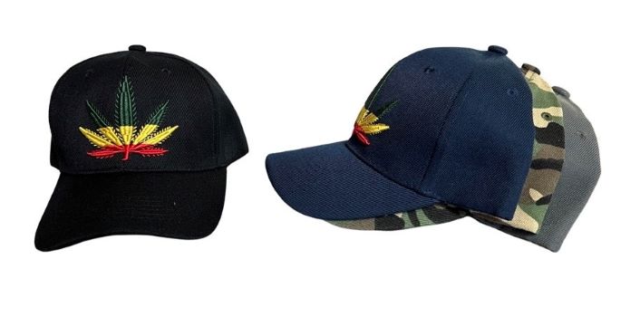 Marijuana Weed  Reggae Style Embroidered BASEBALL Caps