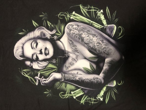 In The Leaf We Trust Marijuana & Marilyn Monroe T-SHIRTS