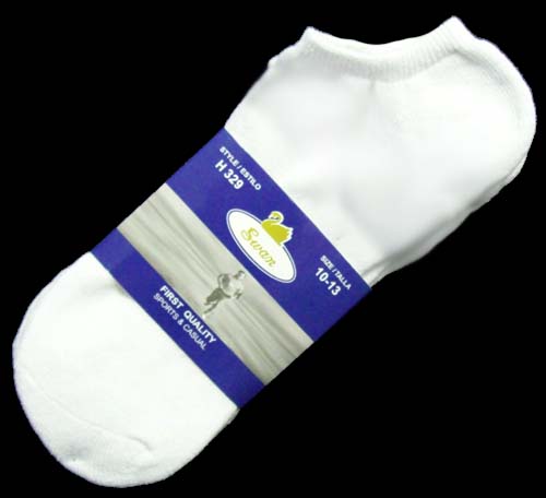 ''Swan'' MENS Low Cut Sports Socks - White (Size: 10-13)