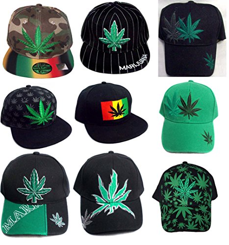 Marijuana Cannabis Weed Pot Baseball CAPS Embroidered - Assorted