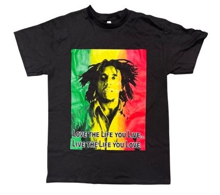 Bob Marley US Screen Printed HIP HOP  T-Shirt