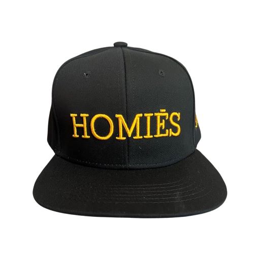 HOMIES Mexican Style  Baseball Cap GOLD Embroidered