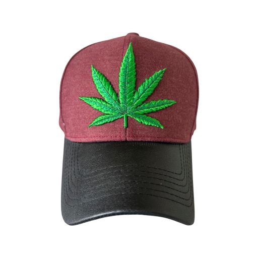 Marijuana Weed 2 Tone  Embroidered BASEBALL Caps