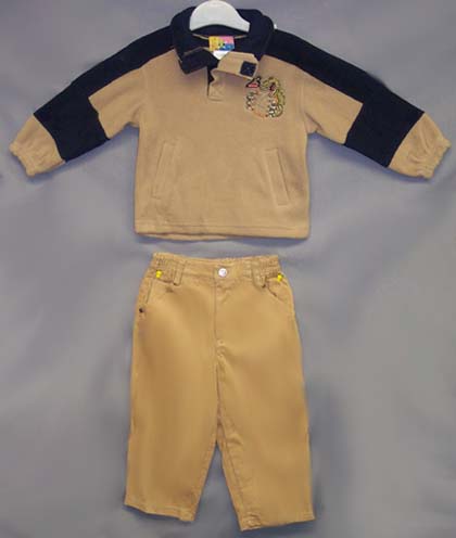 Boys 2Pc Polar Fleece/Corduroy Sets - Sizes: Toddler  ( # 22432B)