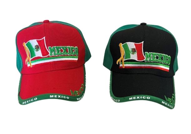 Mexico - Mexican FLAG Embroidered Baseball Cap
