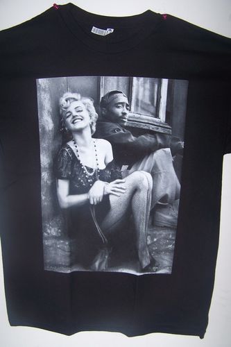 Tupac & Marilyn Monroe Hip Hop T-SHIRT US Screen Printed